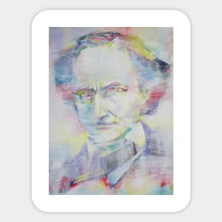 CHARLES BAUDELAIRE - watercolor and acrylic portrait Sticker